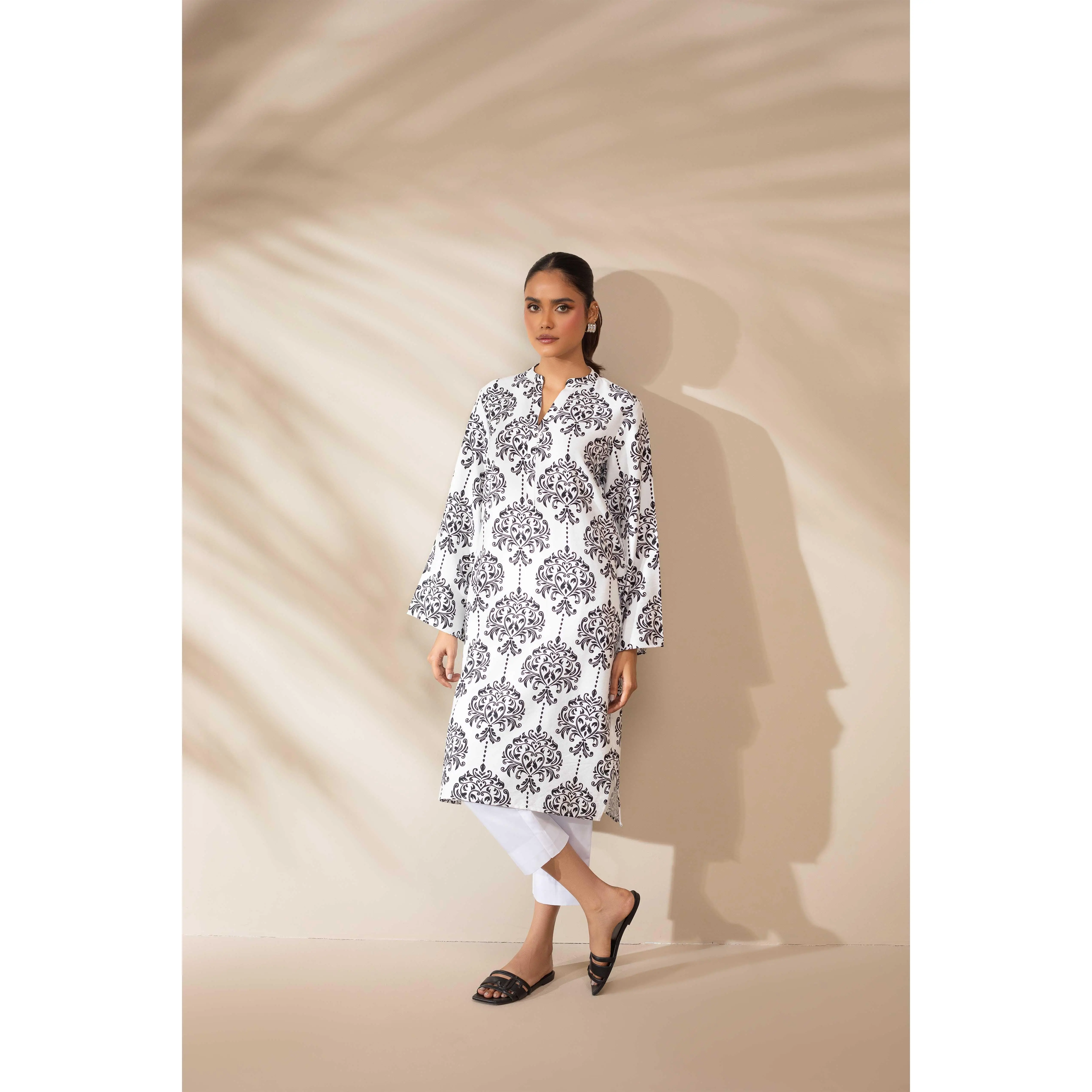 Four & Co Women's Printed Kurti Pakistani Kurta Kameez