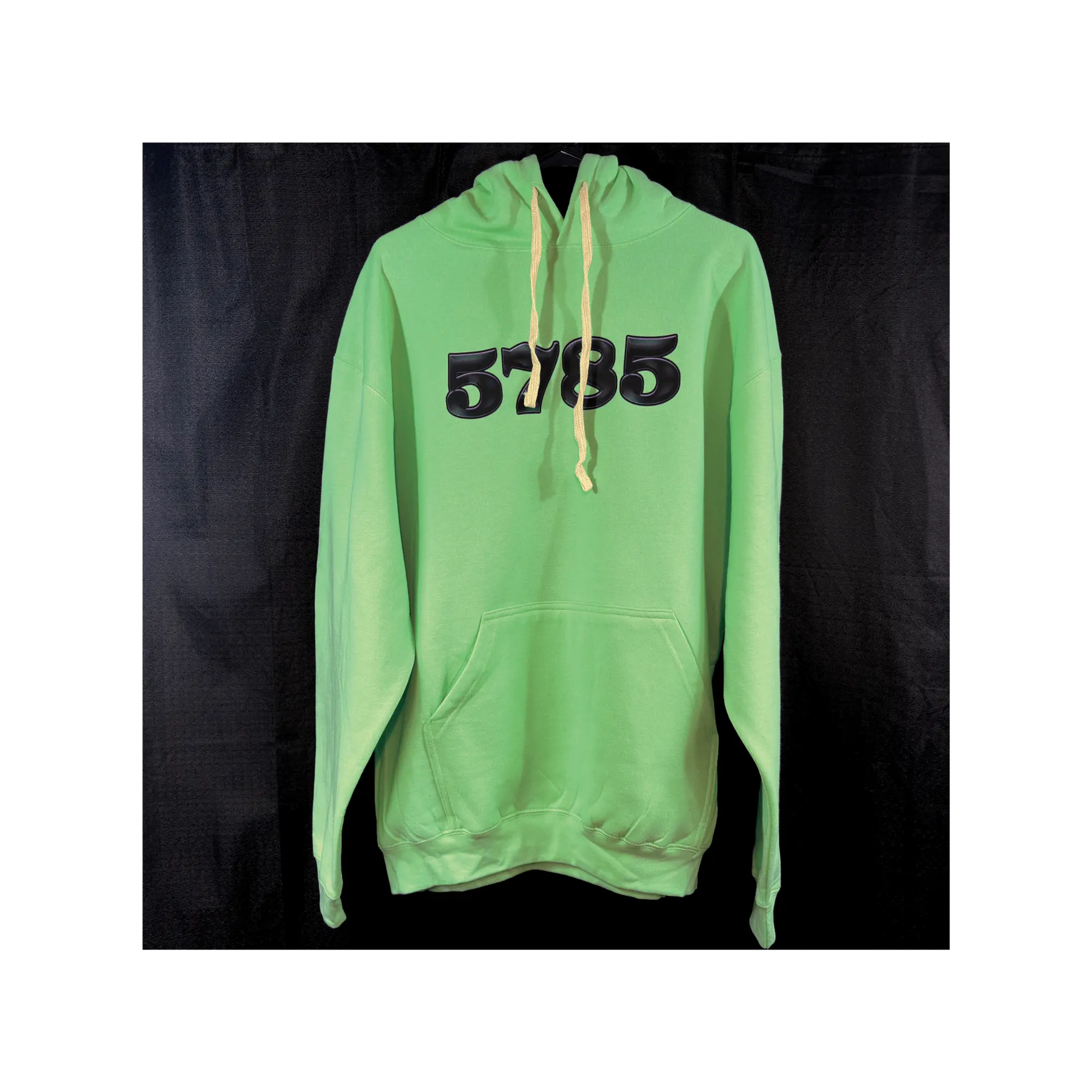 5785 Pastel Green Hoodie Casual Fabric Menswear Pocket