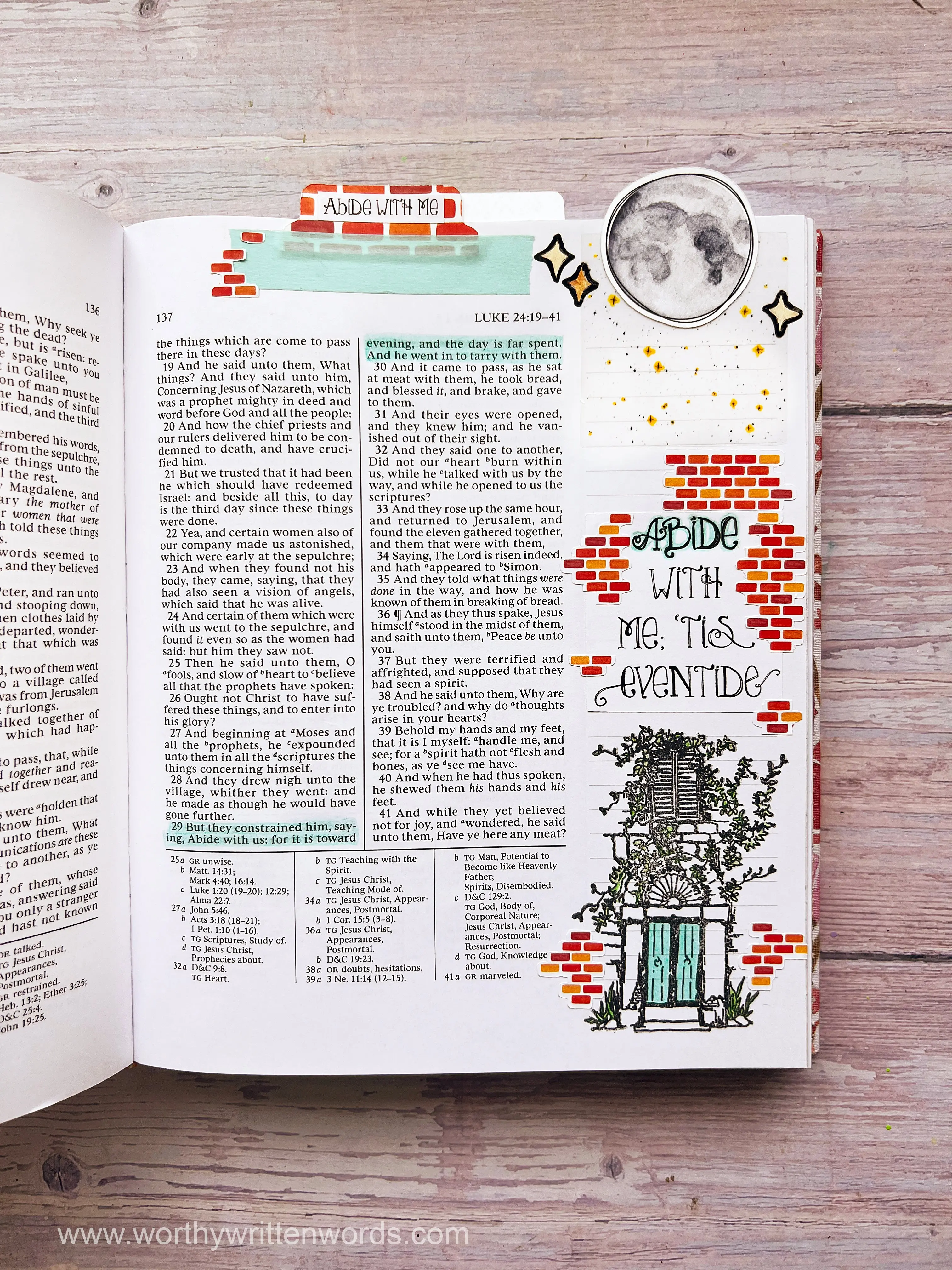 Abide With Me New Testament Bible Journaling Page Kit