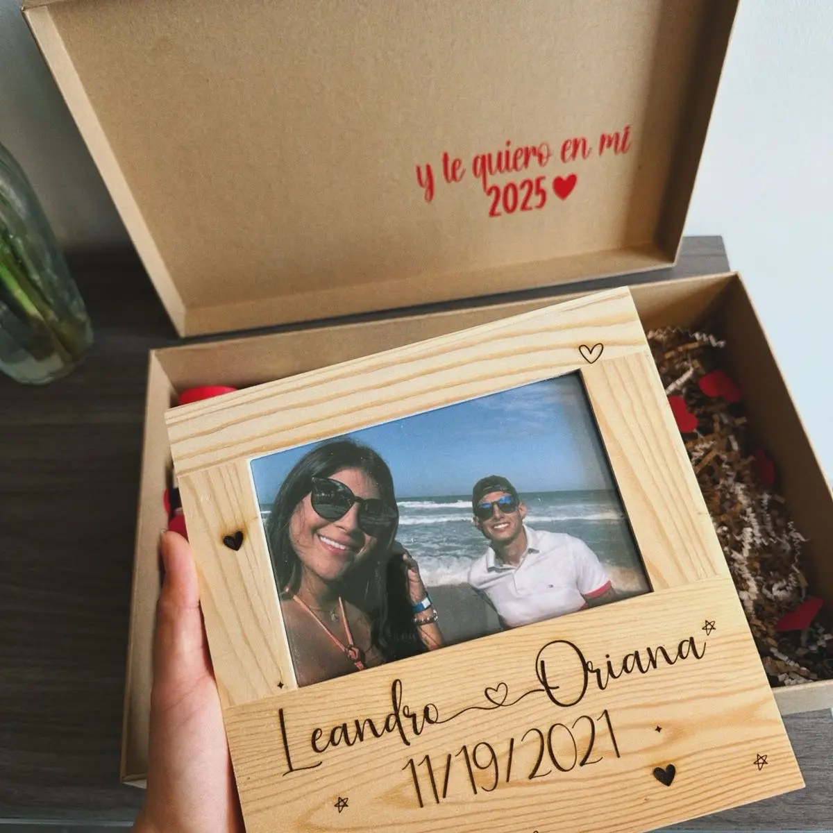 Custom Wood Photo Frame - Personalized Gift for Any Occasion 7.6"