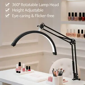 LED half moon beauty lamp, five adjustable levels, 16.34 inches, eyelash light, 360 ° rotating head, half moon design