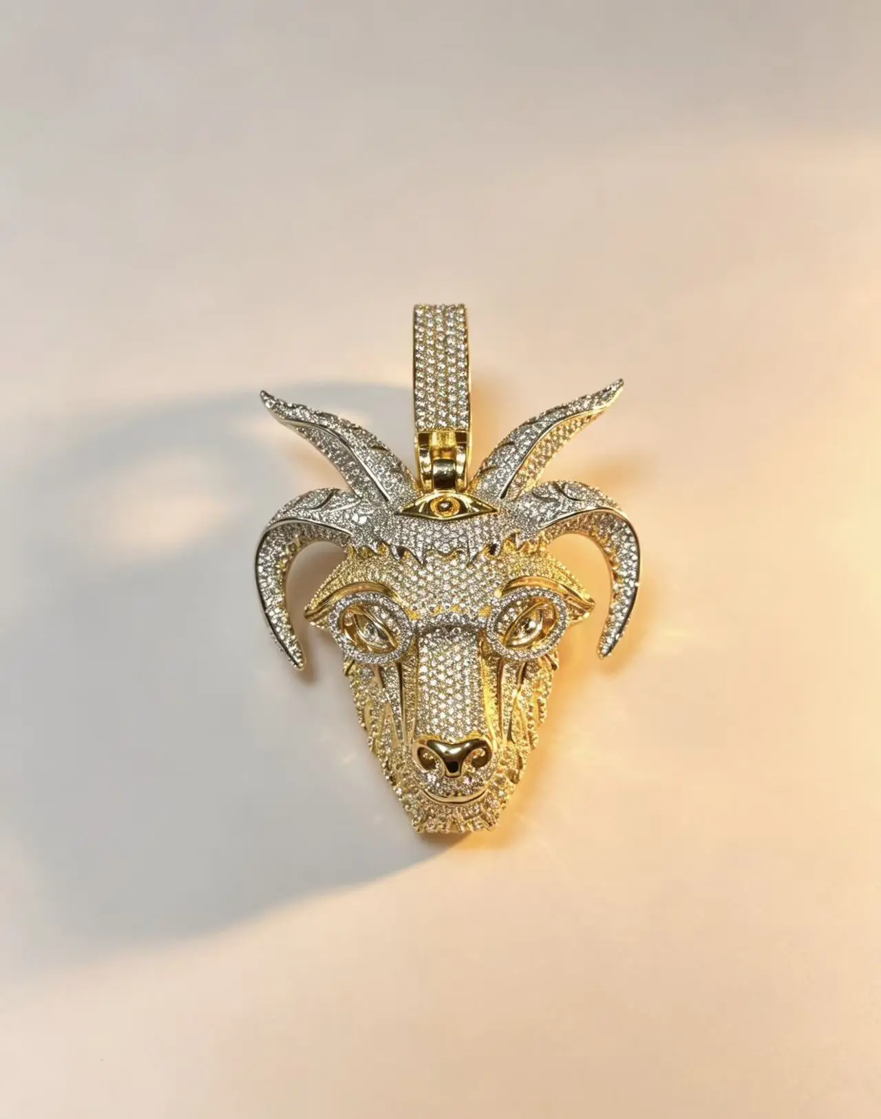 2414 Iced Out GOAT Charm | Bold Statement Necklace for Rappers & Streetwear Fans