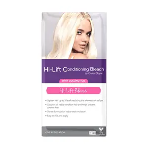 Color Oops Hi-Lift Conditioning Bleach – Lifts Up to 5 Levels, Coconut Oil Additive, Complete Bleach Kit with Shampoo & Conditioner