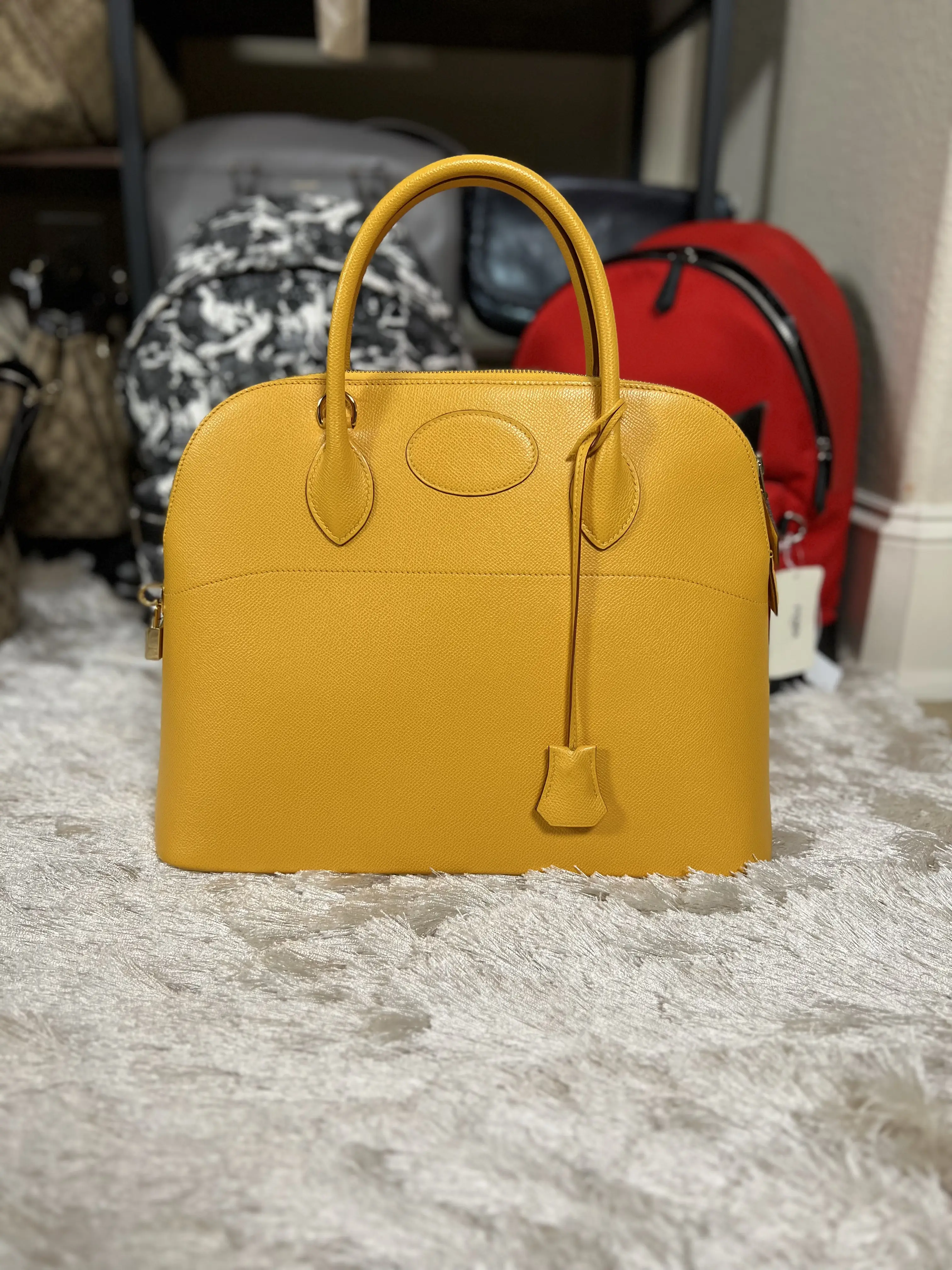 Pre-owned Hermes Leather Shoulder Bags Epson Bolide 35