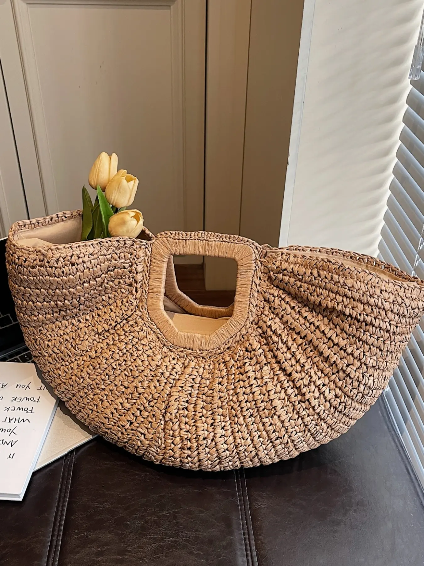 Fashion Versatile Women's Woven Handbag, Casual Trendy Handbag, Solid Color Casual Bag, Perfect for Daily Use, Stylish and Durable Design