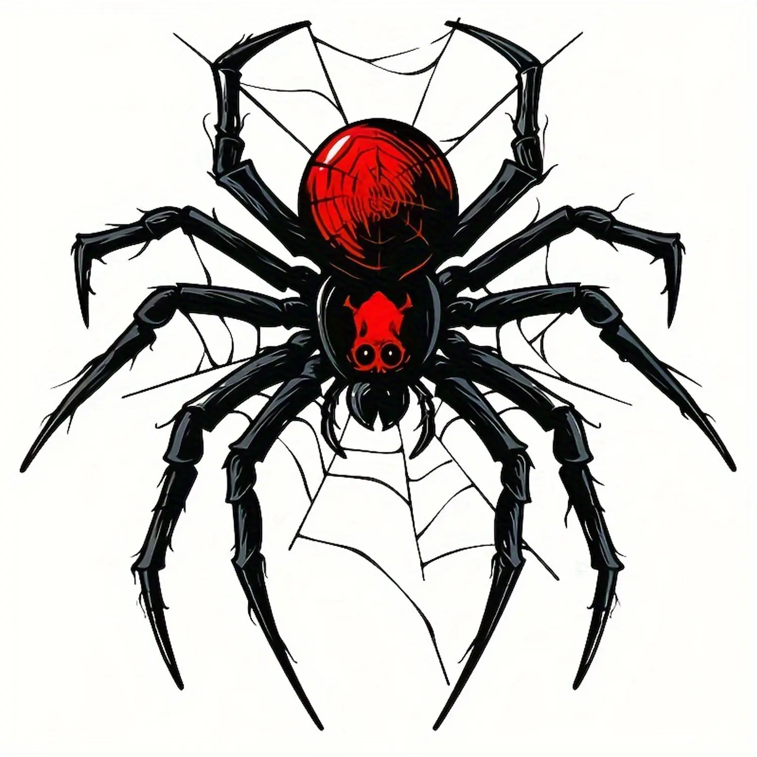 Spider Pattern Car Sticker, Creative Car Decal, Skull Decal, Automotive Decals, Universal Car Exterior Decoration Accessories for Car, Luggage, Door & Window, Skateboard & Laptop, Sticker For Cars