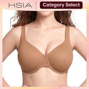 HSIA Esme Minimizer Bras for Women Plus Size Full Coverage No Padding Unlined T Shirt Bra Seamless Underwire Cool Comfort Daily Bras