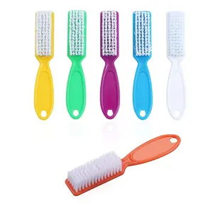 Ergonomic Handle Grip Nail Brushes (6 Count) - Soft yet Firm Bristles for Gentle Exfoliation & Deep Clean - Essential Foot & Hand Care Tools for Toenail Fungus Prevention