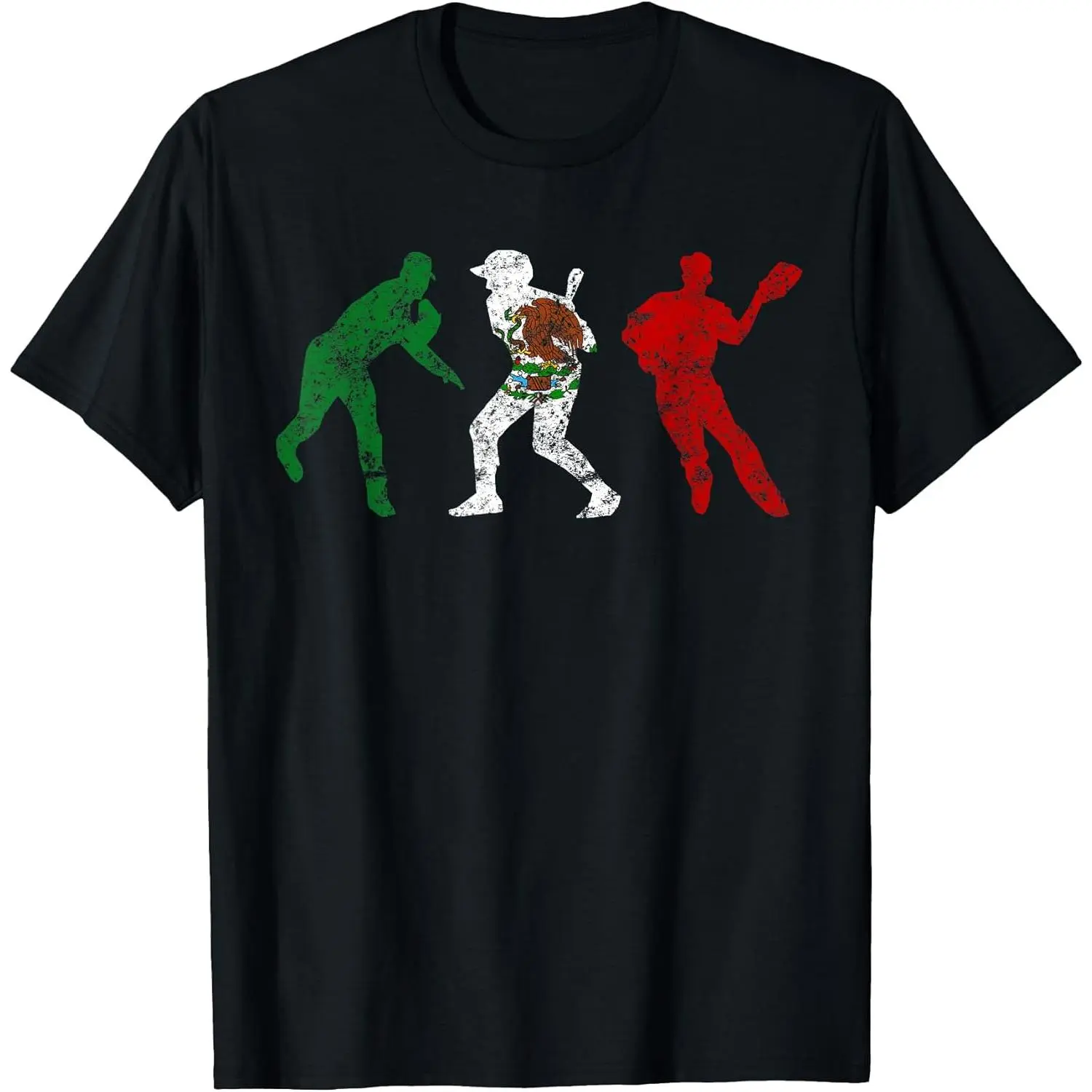 Mexico Baseball Flag Tshirt Mexican Vintage Beisbol Gift Tee T-Shirt