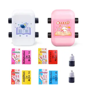 Smart Math Roller Stamps for Kids Reusable Roller Digital Teaching Stamp for Preschool Kindergarten Home School Supplies 2PCS