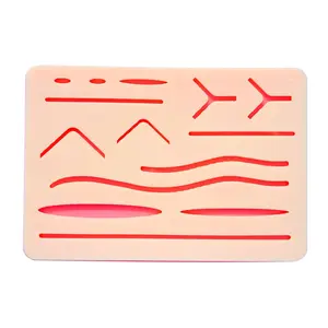 Suture Practice Pads 3 Layer with 14 Wound 5x7", Suture Practice Kit, Durable Silicon Skin Suture Pad to be Used by Students for Training and Practice of Medical, Veterinarian Students and Nurses