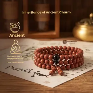 Liyun - [Angong Niuhuang Blended Incense Beads] - Intangible Cultural Heritage Series: Ancient Method Wrist Mala - Heat-Clearing & Spirit-Reviving - Gift Box Edition (7mm)
