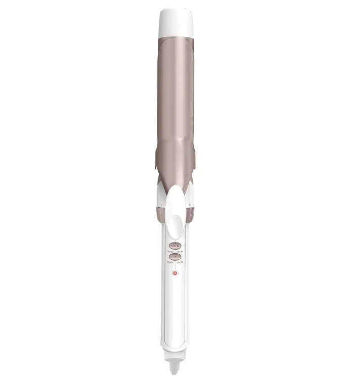 Conair Curling Iron, Double Ceramic, 1 1/4-in. Width, White/Rose Gold | 4.75" hair curler and hair waver for every hair type with 30 heat settings, built-in heat protection, and auto-off