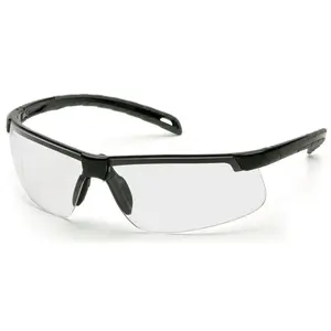 Pyramex Ever-Lite Safety Glasses with Black Frame and Clear H2MAX Anti-Fog Lens