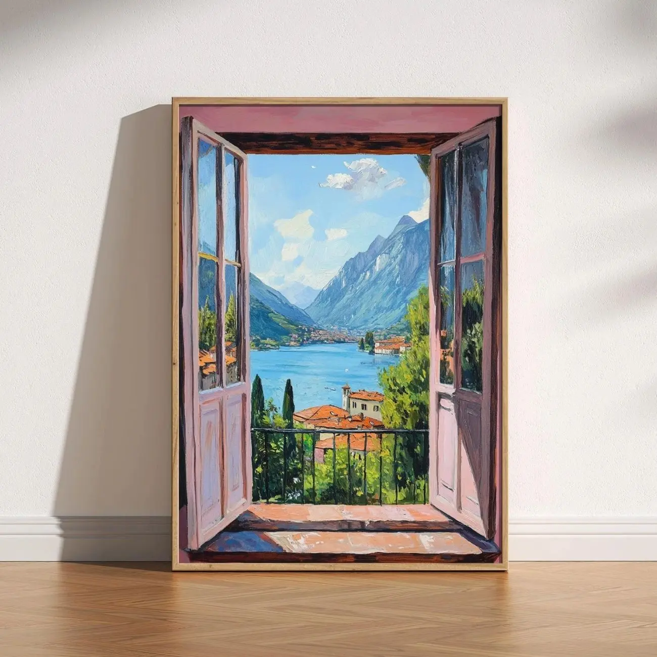 Fauvism Open Window Wall Art, Mediterranean Landscape Print, Modern Decor 7