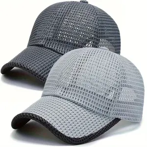 Summer Trucker HatY2K Aesthetic Solid Color Mesh Baseball Cap Breathable Sweatproof Sun Hat for Daily commute Golf Fishing Gift