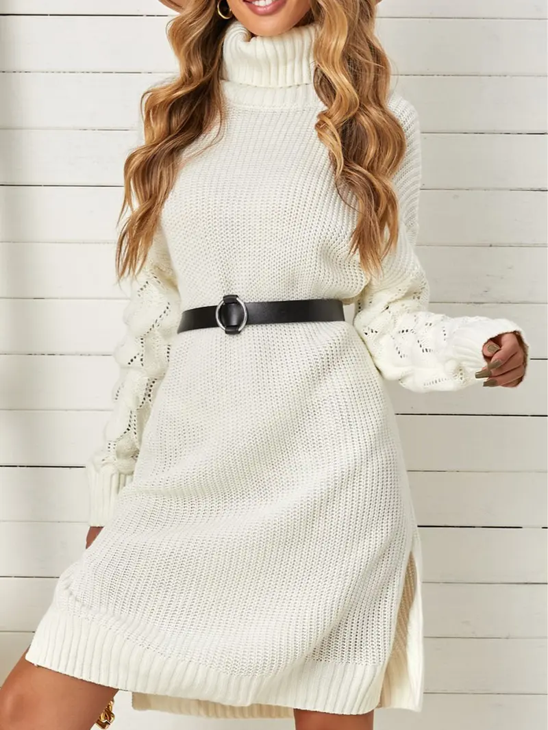 white turtleneck dress - TikTok Shop