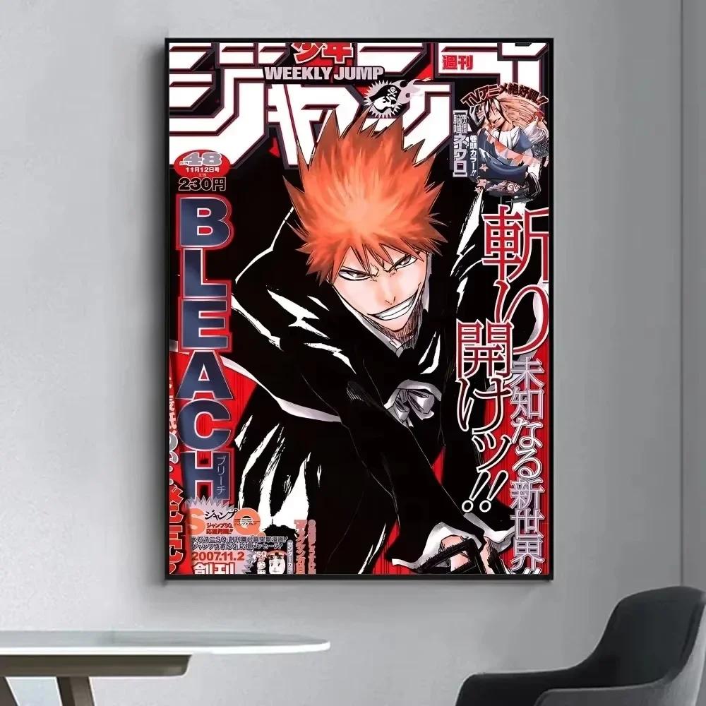 Anime Bleach Poster Fancy Wall Art Poster for Living Room Bar Vintage Living Room Bedroom Home Decorative Canvas Painting Middle