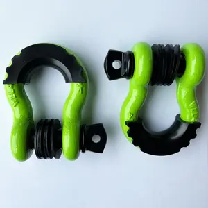 Bull Strap 3/4" 5T D-Ring Shackle Kit w/ Isolators & Washers - qty 2