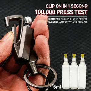 Vintage Kerosene Lighter Multi-Functional Keychain Bottle Opener Survival Gear Portable Waterproof Outdoor Gift for Men Dad Husband Boyfriend Birthday Christmas Father‘s Day