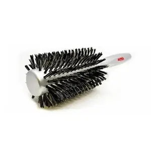 Professional Round hair Brush Natural Boar Bristle Size Extra Large (Silver) By Alpha New York