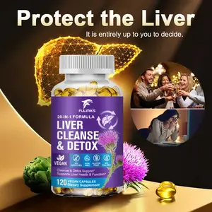 28-in-1 Liver Cleanse Detox & Repair Fatty Liver Formula, with Milk Thistle, Apple Cider, Artichoke Leaf, Dandelion, Chicory Root, Chanca Piedra, Beet Root, Yarrow -  Promotes Energy Production, Liver Health, Digestive Health, and Strengthens Immune