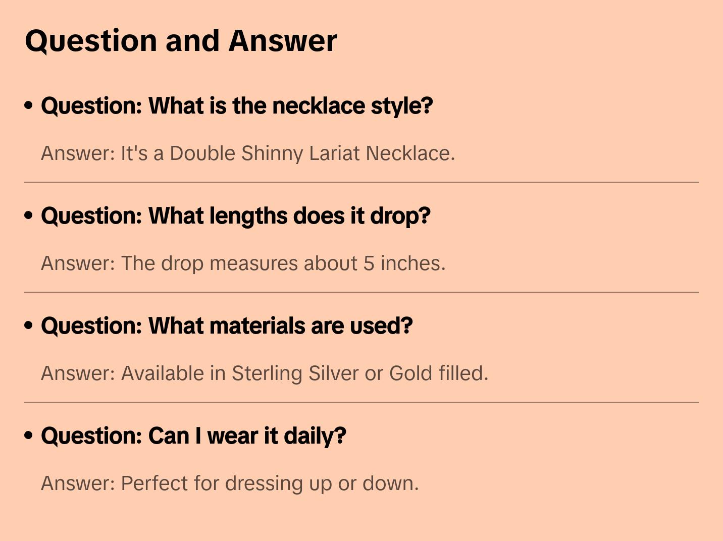 Double Shinny Lariat Necklace