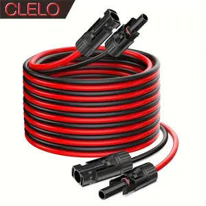 Solar Panel Extension Cable, 1 Count Solar Panel Cable with Female & Male Waterproof Connectors, Photovoltaic Systems Extension Cable for Solar Panel Wire