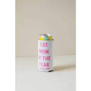 Cat Mom of the Year Seltzer Koozie - Stylish Design for Cat Lovers
