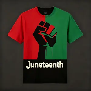 Juneteenth Black Fist Pan African Flag T-Shirt