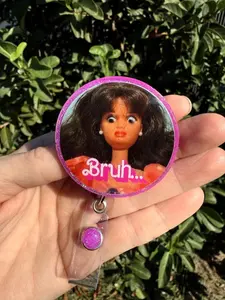 Funny Badge Reel | Cringe Doll WTF | Nurse Badge Reel Funny | ID Badge Holder | Nurse Gift | Nurse Badge Holder | ID Holder | Cute Badge