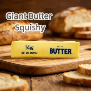 Giant Butter Squishy Ultra Soft Butter Stick Squishy Toy with Filling Inside, Slow Rising Stress Relief Fidget Toy, Cute Sensory Decompression Toy for Teens & Adults