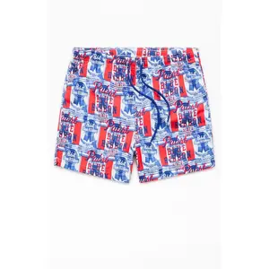 PacSun Men's Pabst Blue Ribbon 4" Swim Trunks