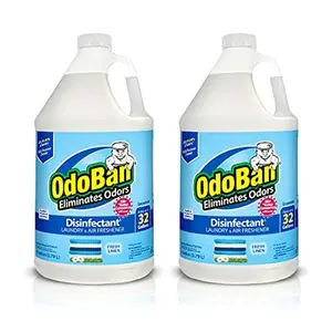 OdoBan Disinfectant Concentrate and Odor Eliminator, Made in the USA, Fresh Linen Scent, 2 Gallons