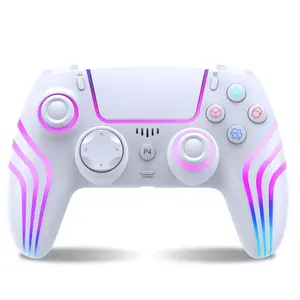 Controller for PS4 with LED Lighting, Remote Control for PS4 with Double Shock, Six-Axis Sensor,  Controller for PS4/PS4 Pro/PS4 Slim