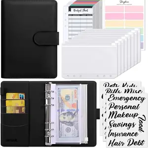 Budget Binder, Money Saving Binder with Zipper Envelopes, Cash Envelopes and Expense Budget Sheets for Budgeting book journal