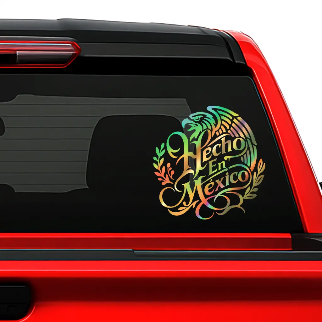 Stickers for Cars Hecho en mexico  - Adhesive Vinyl Decal:  Mexican Eagle- for Motorcycle Cars Boats laptops, easy installations personalized car vehicle decoration