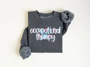 Occupational Therapy Short sleeved T-SHIRT / Sweatshirt, Coquette Bow OT tShirt, Cute Occupational Therapist Shirt, OTA, Special Education Shirt, OT Gift