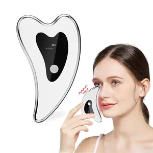 Electric Rchargeable scraping tool, rechargeable heated vibrating massager, face neck body shaving massager, facial beauty instrument, for home use and travel, girls skin care gift and valentine's day gift