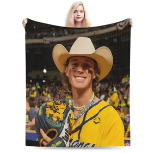 Kyle Jackson Baseball-Themed Flannel Blanket - Soft All-Season Sports Throw with catcher mitt design, for Home, Office, Gifts - Perfect for Baseball Fans & Players, Home Comfort Item, Vibrant Color Pattern, Skinfriendly Material, Highquality Fabric