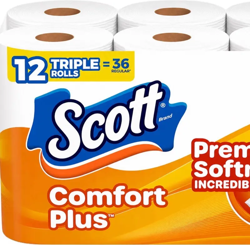 Scott ComfortPlus Toilet Paper, 12 Triple Rolls