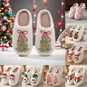 Women Men Memory Foam Christmas Slippers Warm House Slippers Bedroom Home Shoes for Indoor Outdoor