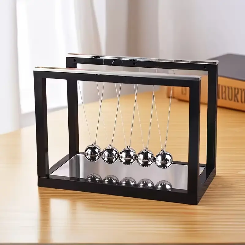 High-Quality Resin Sculpture of Newton's Cradle, Multifunctional Ornament, Swing Figurine, Home Decor Statue for Home & Office, Indoor/outdoor Display, Modern Minimalist Style