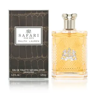 Ralph Lauren Safari Eau de Toilette Spray for Men 4.2 oz | Fragrance with Woody, Warm, Citrus and Aromatic Notes
