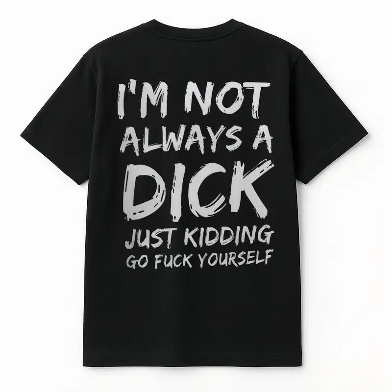 Men's Funny Graphic Tee, Stylish Retro Round Neck Cotton Top with Sarcastic Quote, Casual Streetwear Apparel for Summer, Tshirt, Funny Slogan Print Men's Short-Sleeve T-Shirts, Casual Fit, Shortsleeve, Clothes, Tops, Cotton Graphic Tees, Sarcastic Apparel