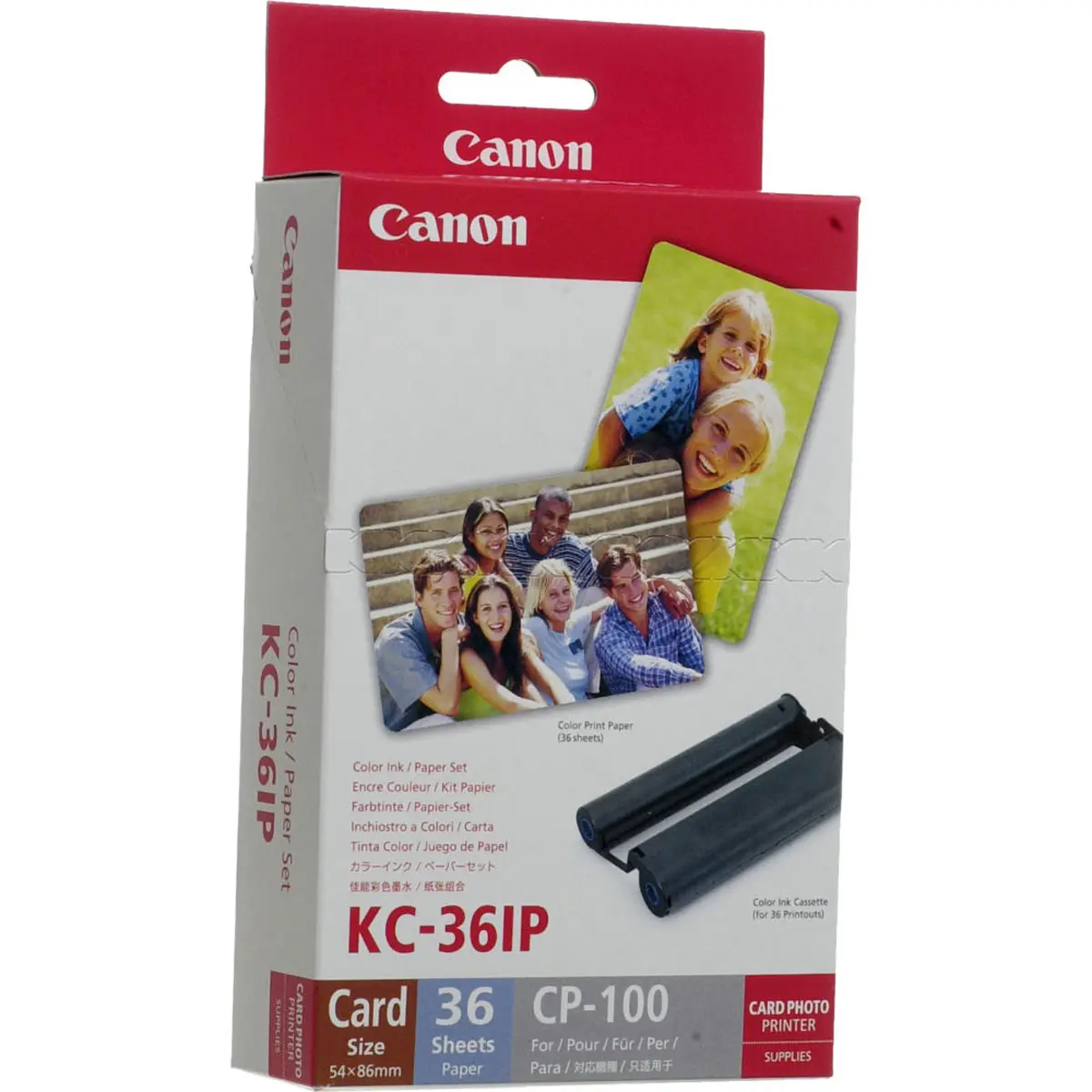 Canon KC-36IP Color Ink and Paper Set for SELPHY CP Series Compact Photo Printers, Includes 36 Sheets 2.1" x 3.4", Ink Ribbon (Not for CP-10)
