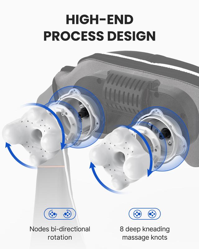 RENPHO Shiatsu Neck and Shoulder Back Massager with Heat, Electric Deep Tissue 3D Kneading Massage Pillow for Waist, Leg, Calf, Foot, Arm, Full Body Valentines Day Gift Choice for Man Women