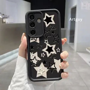 Case for Samsung S24 ultra plus S25 S23 S22 Ultra Plus Cute Stars Advanced fashion gift Drop Protection Shockproof Soft Silicone smartphone Cover