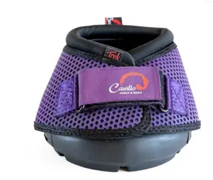 Toklat Cavallo Trek Regular Sole Hoof Boot - Black/Purple - Size 0 (4" - 4 1/4") - 2024 Model