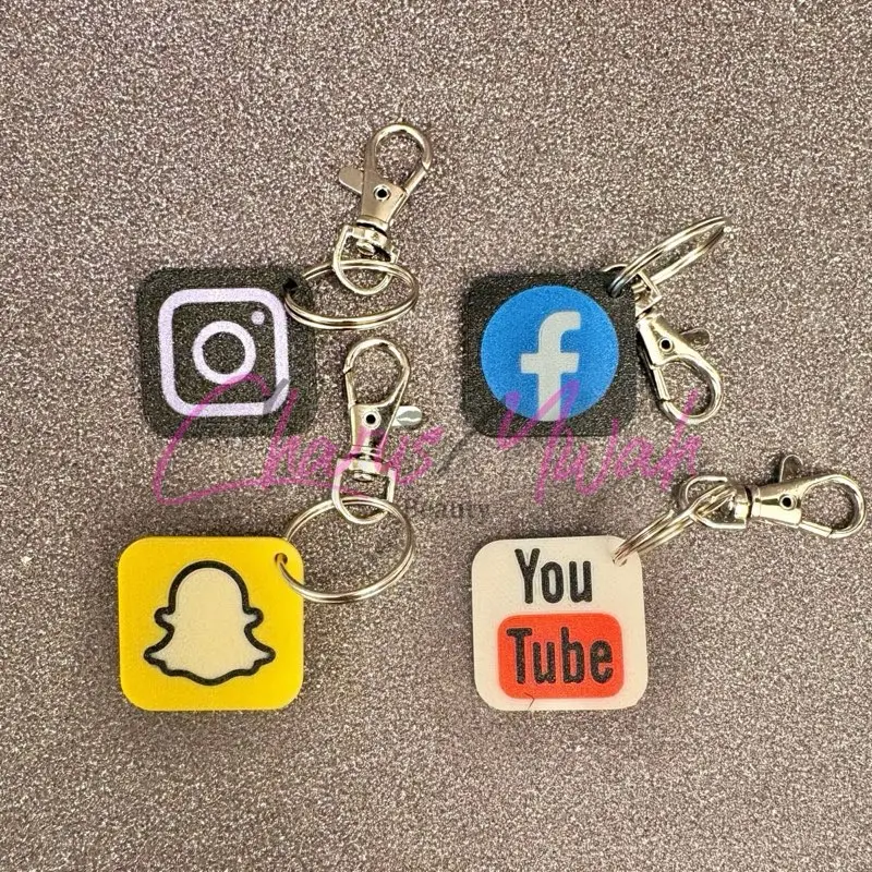 Tap n Go Scannable Social Media Website Business NFC tag Keychains